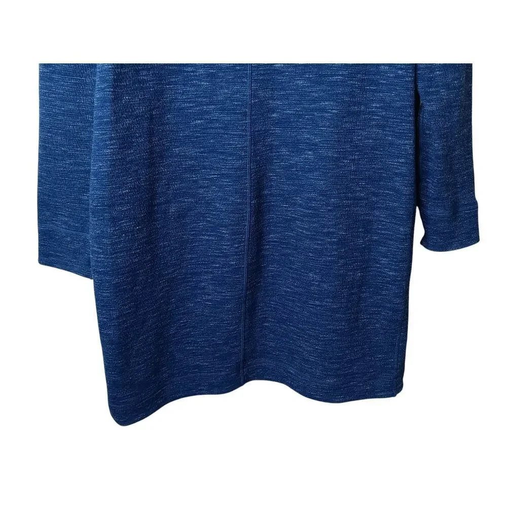 Tommy Bahama Blue Quarter Zip Sweater Dress Long Sleeve Pullover Knit M/L